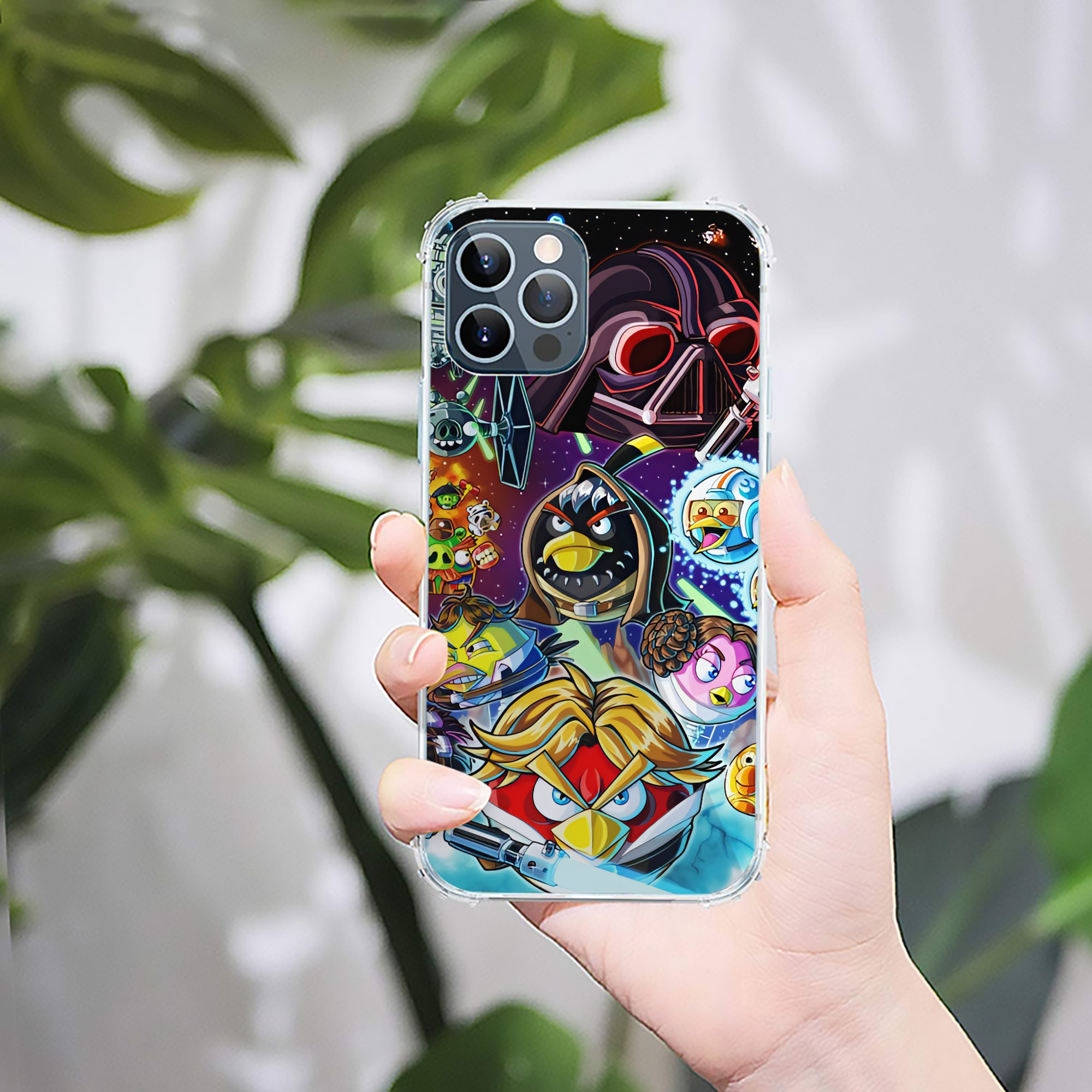 （画像用） Angry Birds アングリーバード 【iPhone 12シリーズ対応】透明スマホケース（クリアソフトケース）